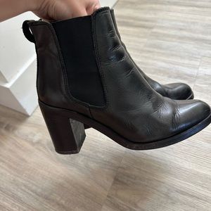 Topshop Black Heeled Booties
